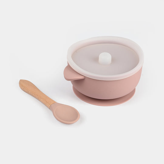 Silicone Feeding Bowl with  Spoon