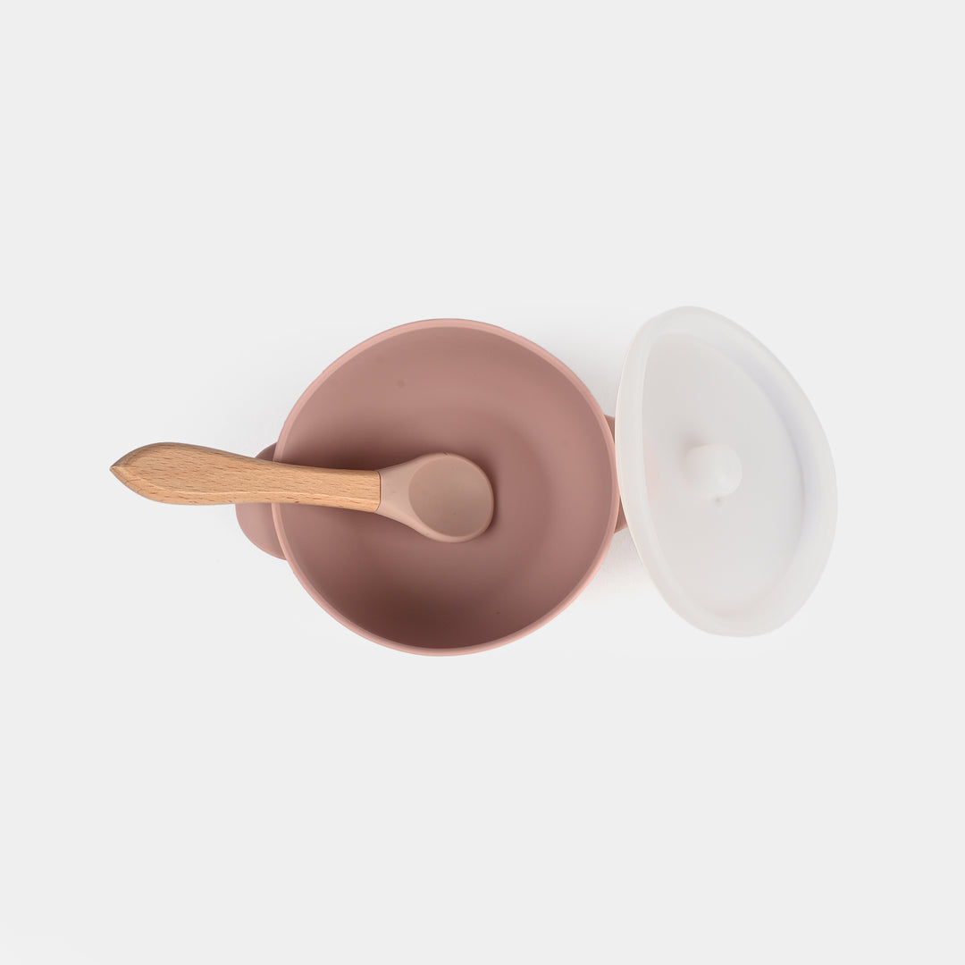 Silicone Feeding Bowl with  Spoon