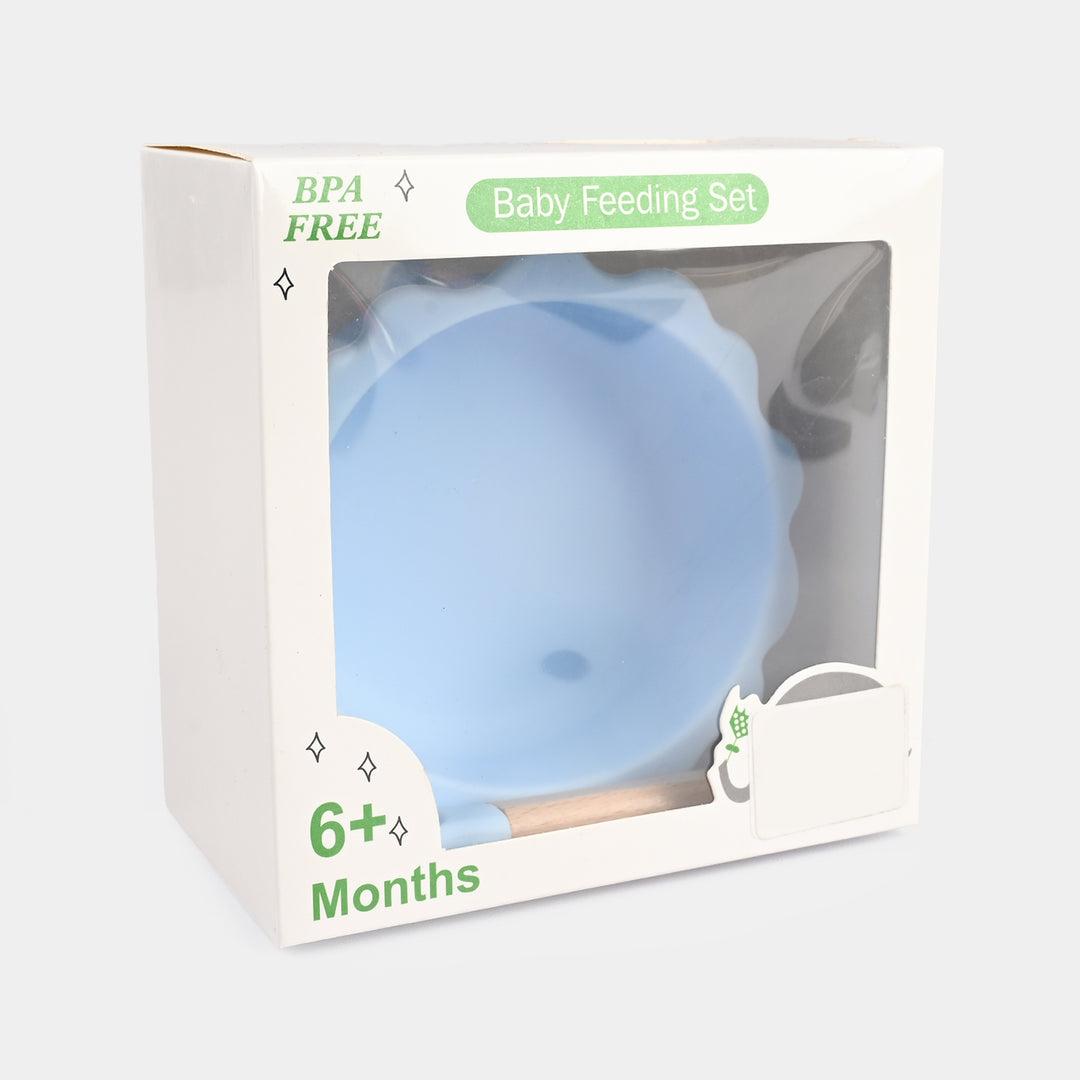 Silicone Feeding Bowl with  Spoon