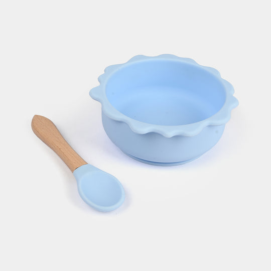 Silicone Feeding Bowl with  Spoon