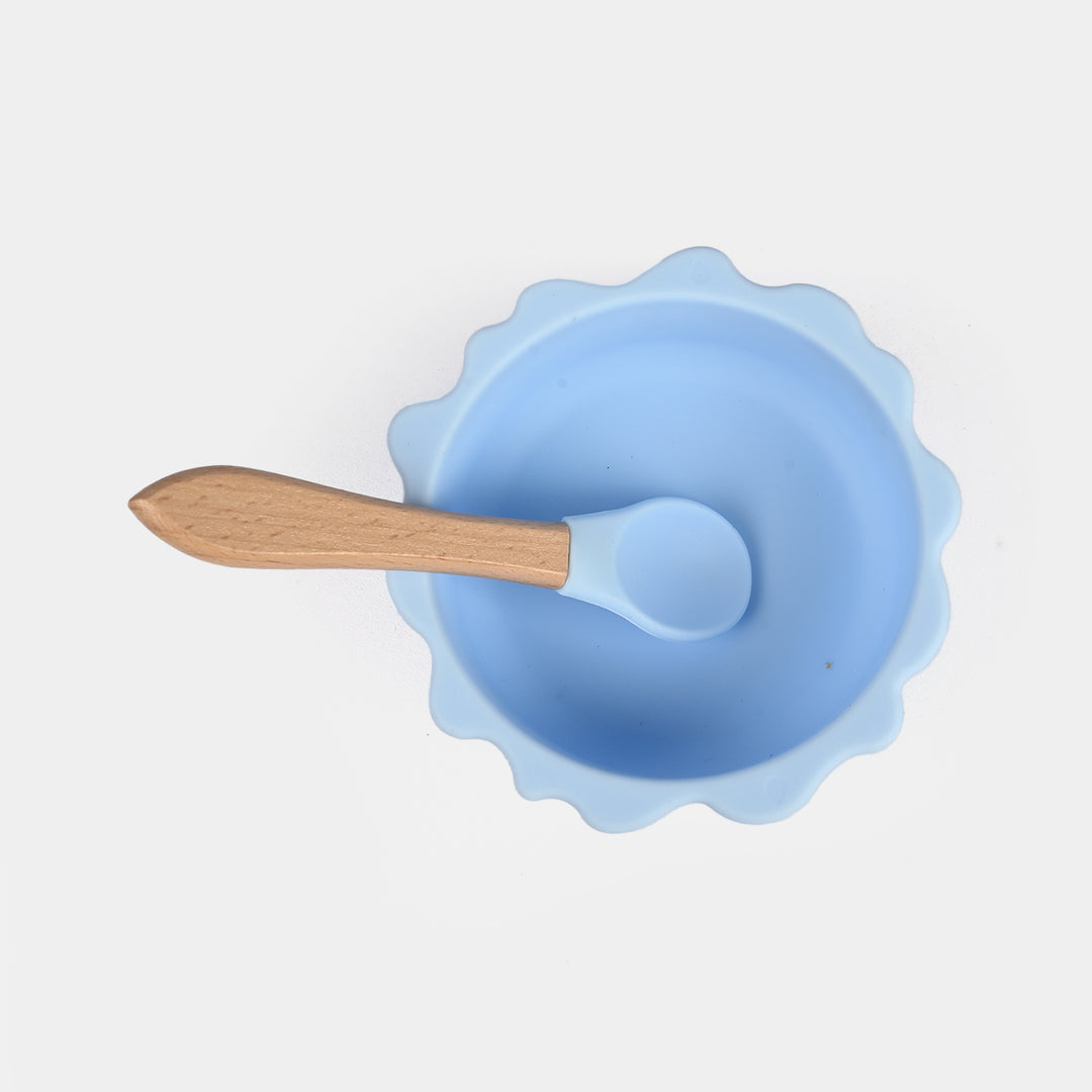 Silicone Feeding Bowl with  Spoon