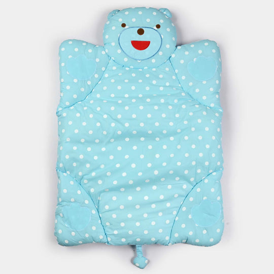 Blanket With Mattress Bear Face | Blue