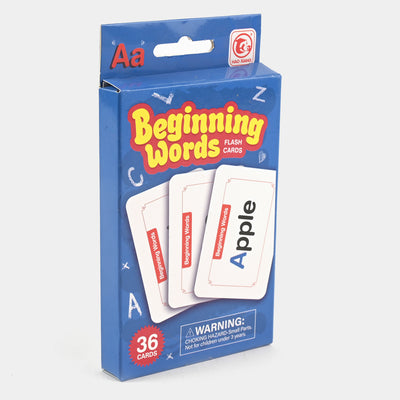 BEGINNING WORDS FLASH CARDS FOR KIDS 36 CARDS