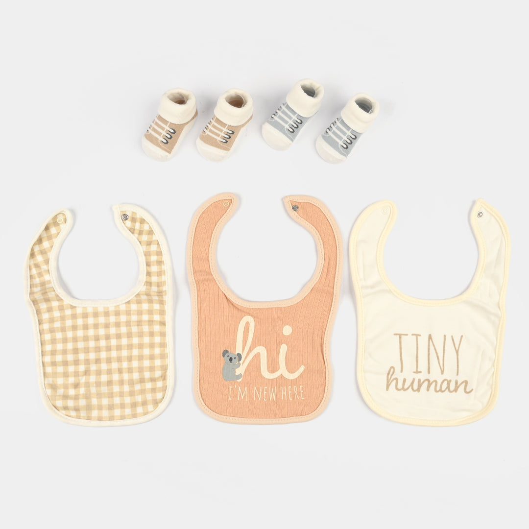 Baby Bib & Socks Set