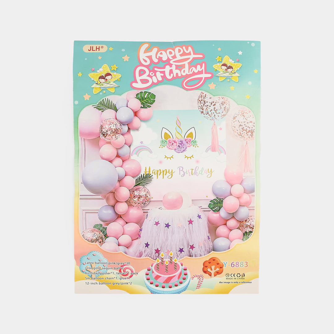 Character Theme Balloons HBD Party Decorations