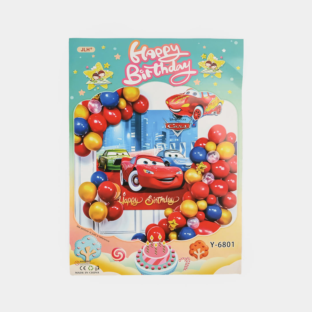 Character Theme Balloons HBD Party Decorations
