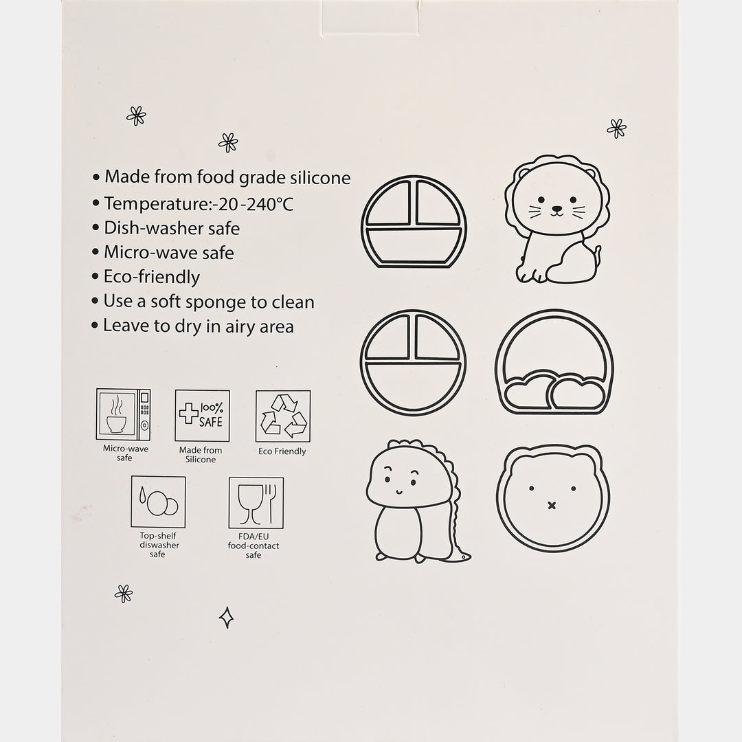 Baby Silicone Plate with Spoon & Fork