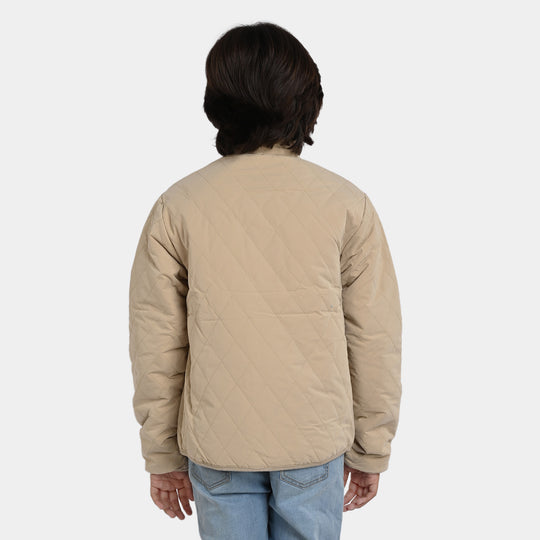 Boys Jacket Quilted W23-BEIGE