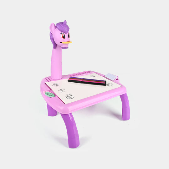 Kids Projector Painting Art Table Set