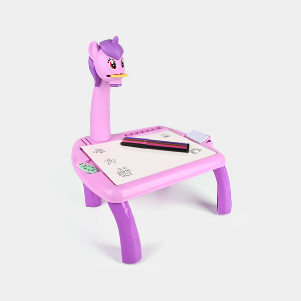 Kids Projector Painting Art Table Set