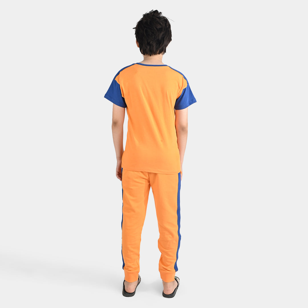 Boys Jersey/Terry 2 Piece Suit Real Skater-Orange/Blue