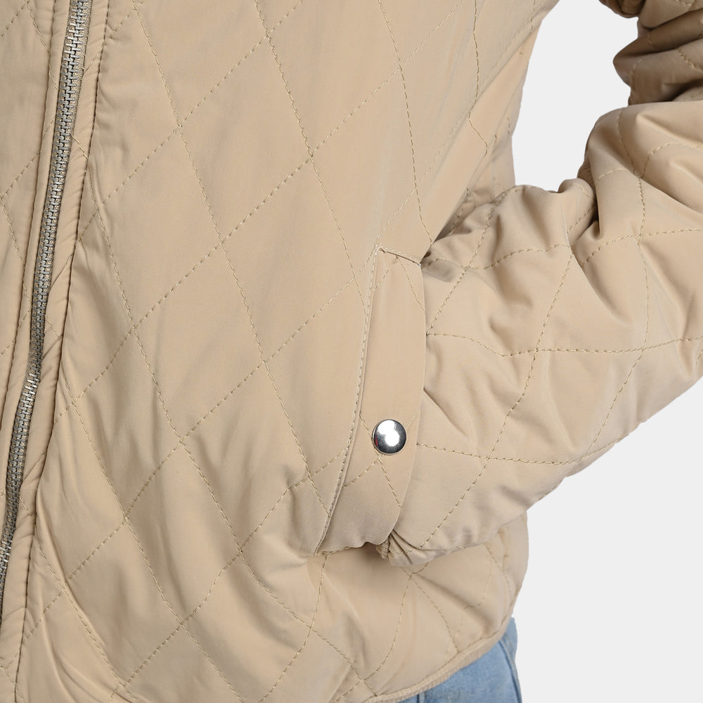 Boys Jacket Quilted W23-BEIGE