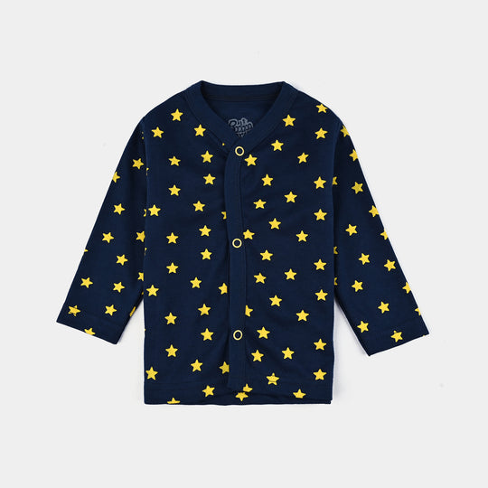 Infant Baby Poly Cotton Night Suit Star-N/Blue