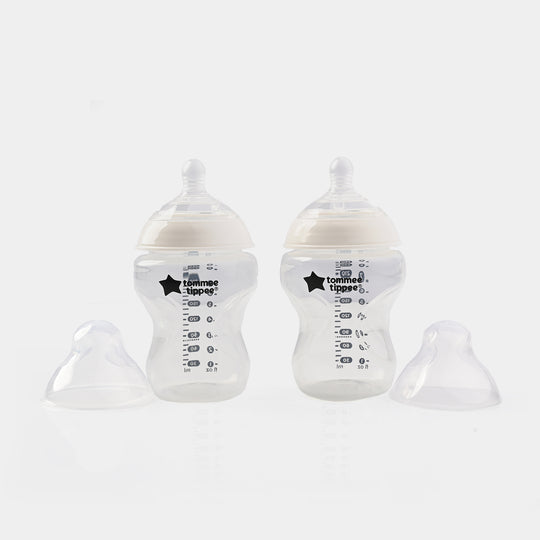 Tommee Tippee Natural Start Baby Feeding Bottles | Twin Pack (260ml / 9oz)