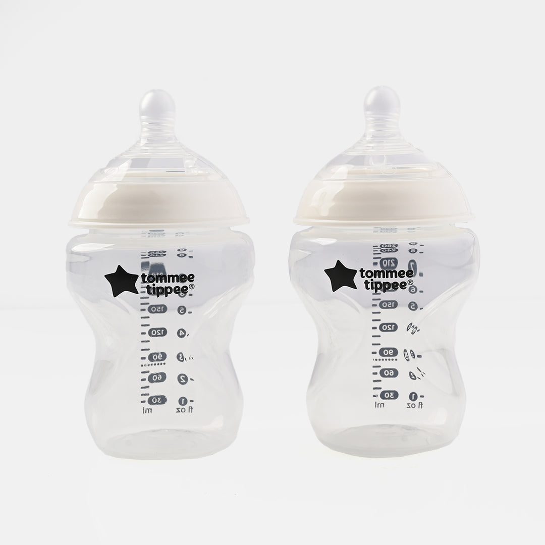 Tommee Tippee Natural Start Baby Feeding Bottles | Twin Pack (260ml / 9oz)