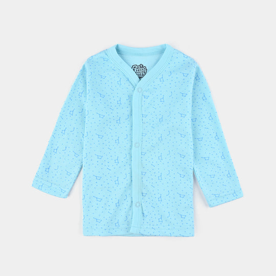 Infant Baby Poly Cotton Night Suit Star-Blue