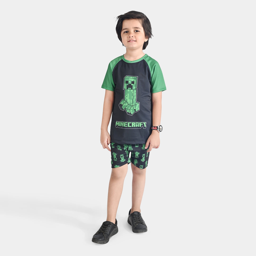 Boys Micro Fiber 2 Piece Suit-Green