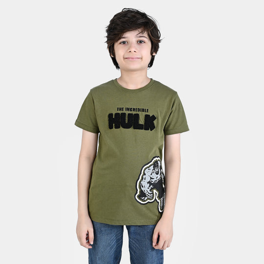 Boys Cotton Jersey T-Shirt H/S-C.Olive