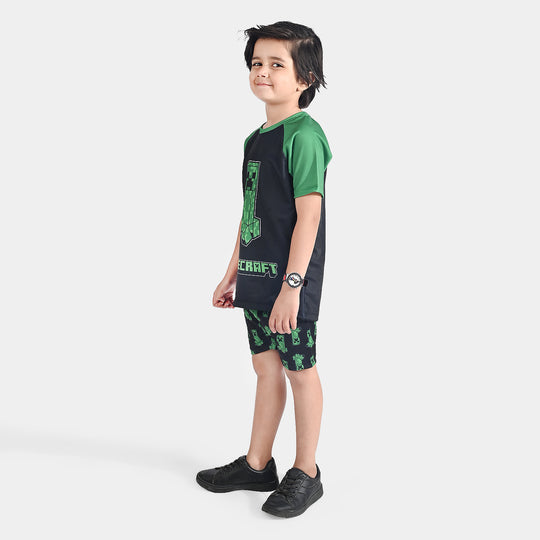 Boys Micro Fiber 2 Piece Suit-Green