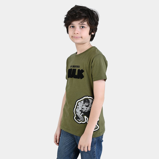 Boys Cotton Jersey T-Shirt H/S-C.Olive