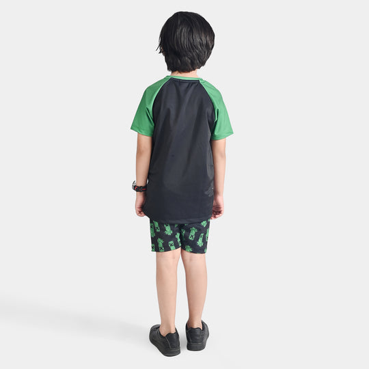 Boys Micro Fiber 2 Piece Suit-Green