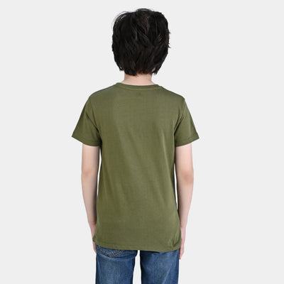 Boys Cotton Jersey T-Shirt H/S-C.Olive