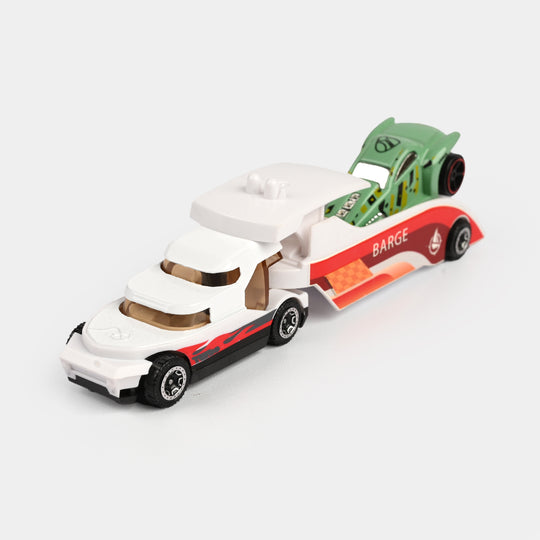 Alloy Mini Truck With Barge Car Set