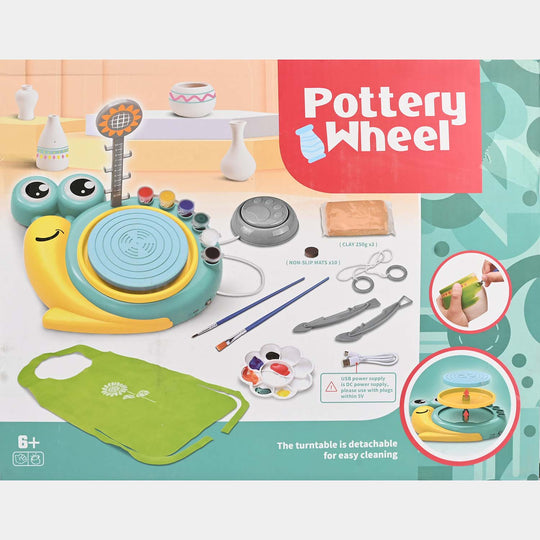 Kids Pottery Wheel Creative Play Set