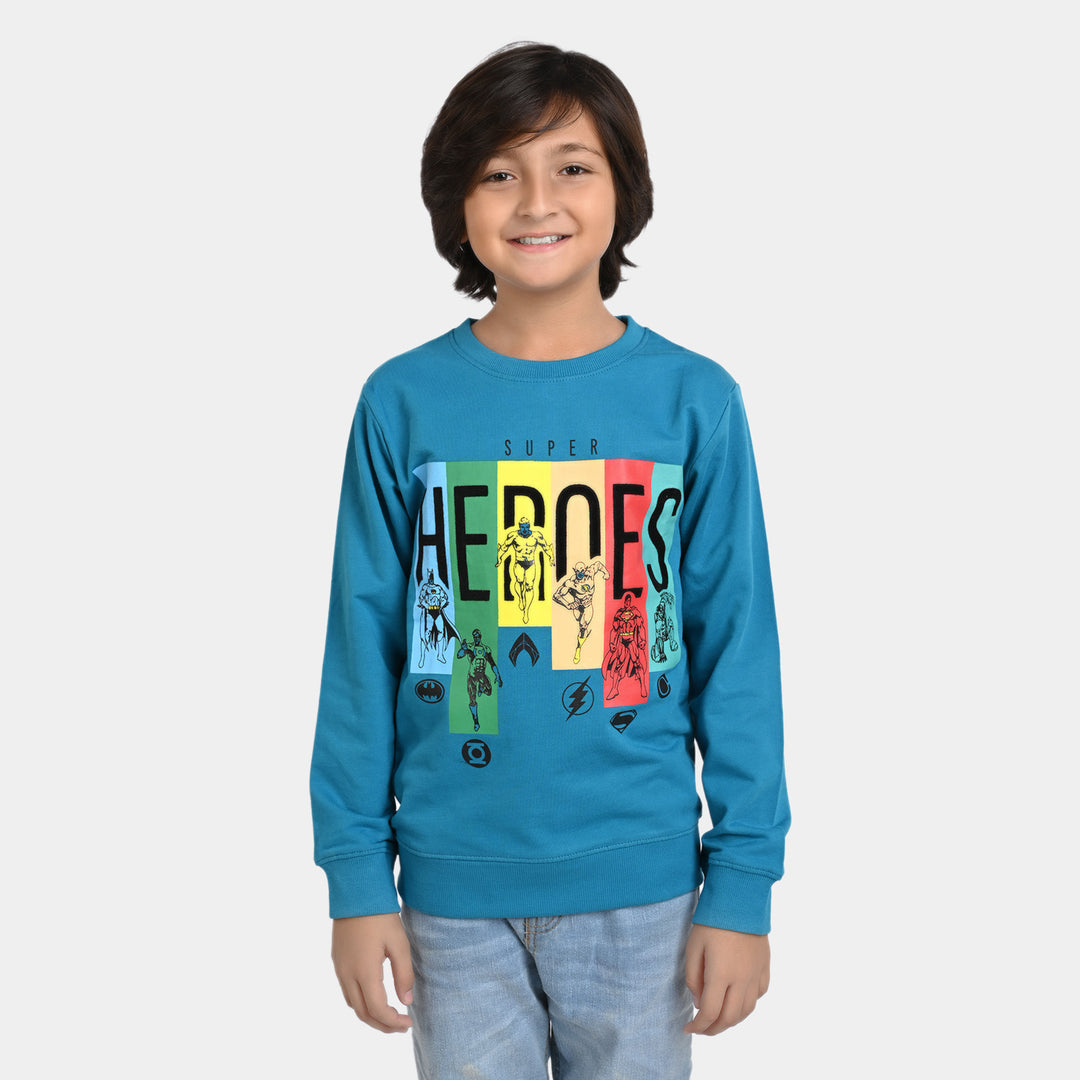 Boys Fleece Sweatshirt Heroes-Fjord Blue