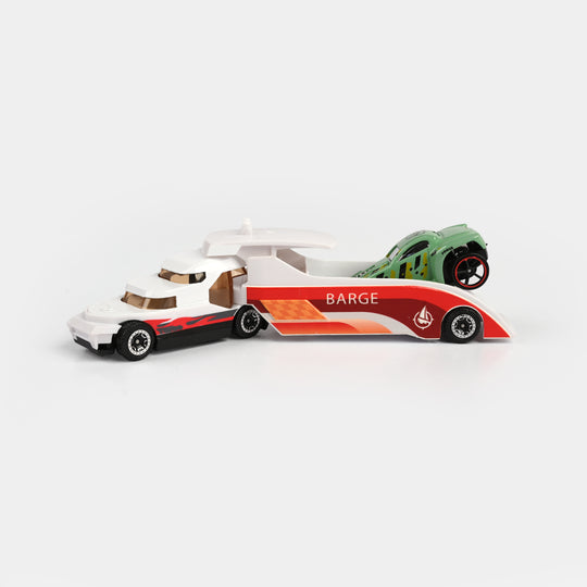 Alloy Mini Truck With Barge Car Set