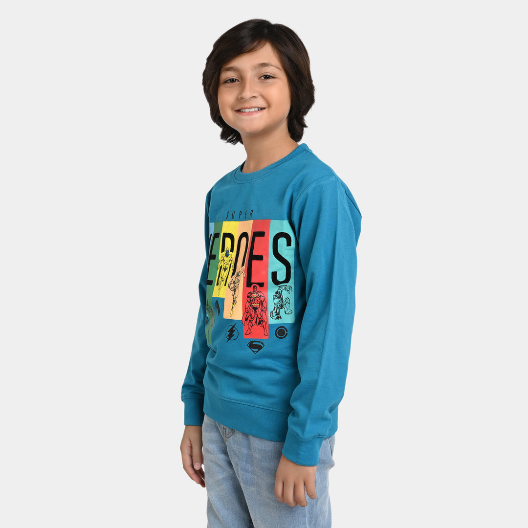 Boys Fleece Sweatshirt Heroes-Fjord Blue