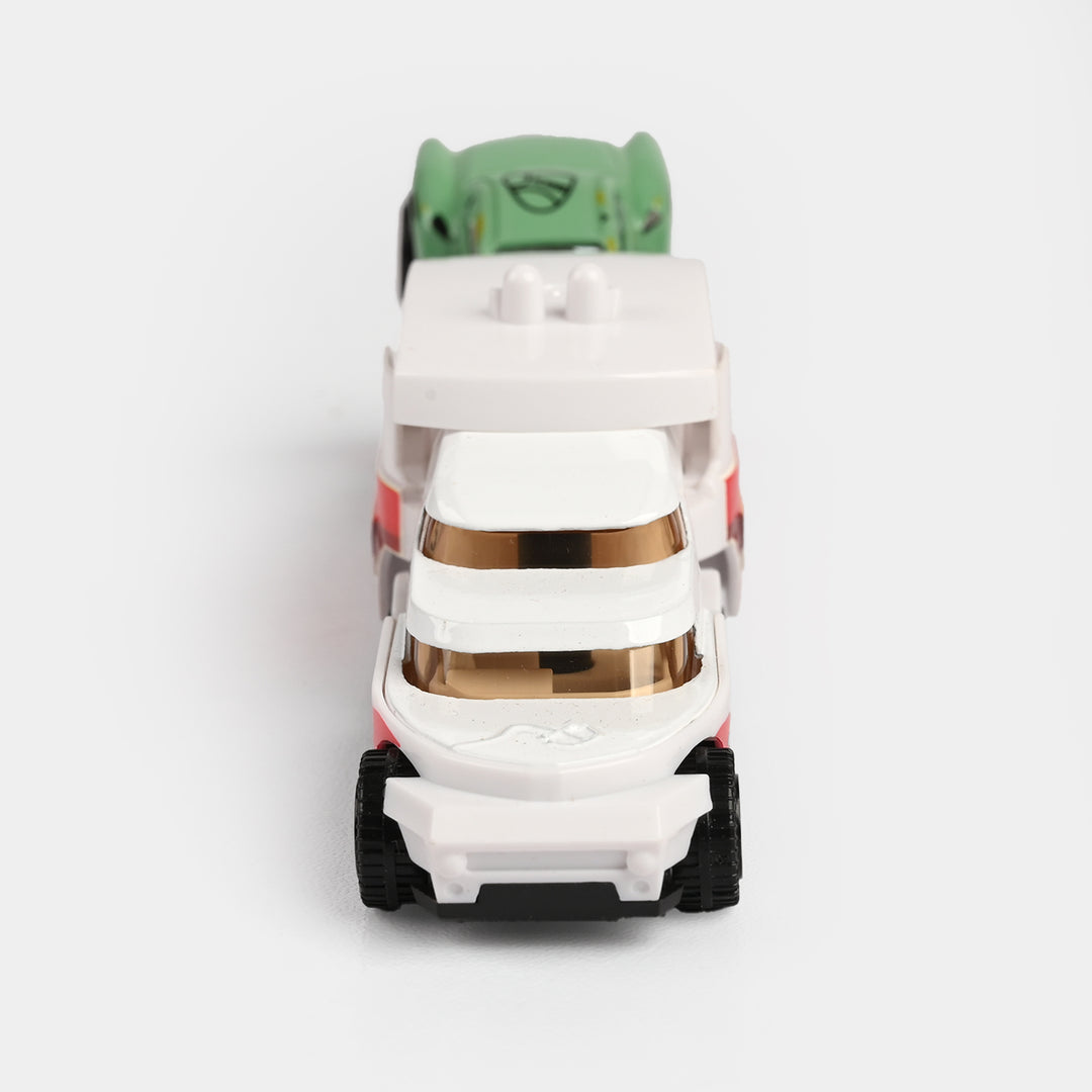 Alloy Mini Truck With Barge Car Set