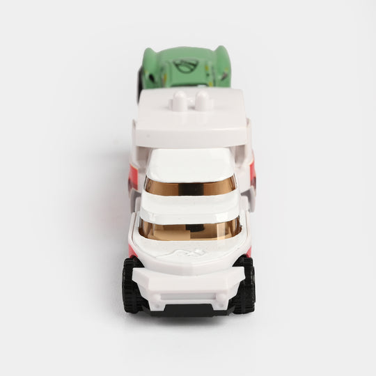 Alloy Mini Truck With Barge Car Set