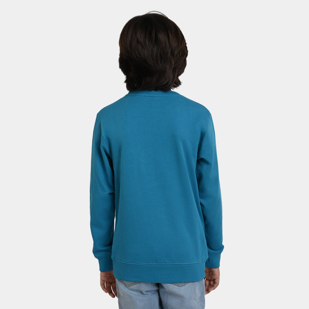 Boys Fleece Sweatshirt Heroes-Fjord Blue