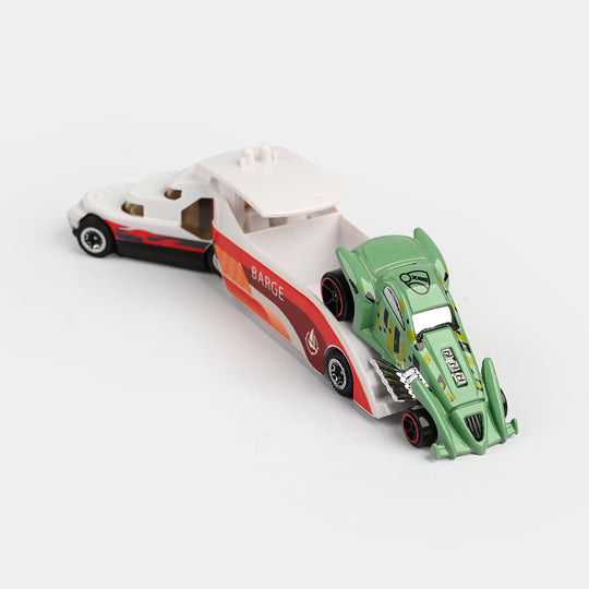 Alloy Mini Truck With Barge Car Set