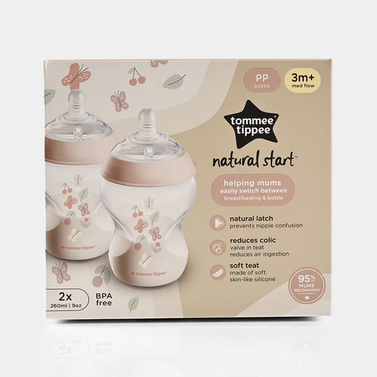 PP Tinted Bottle 260 with Medium TEAT Pack of 2 TT 423916