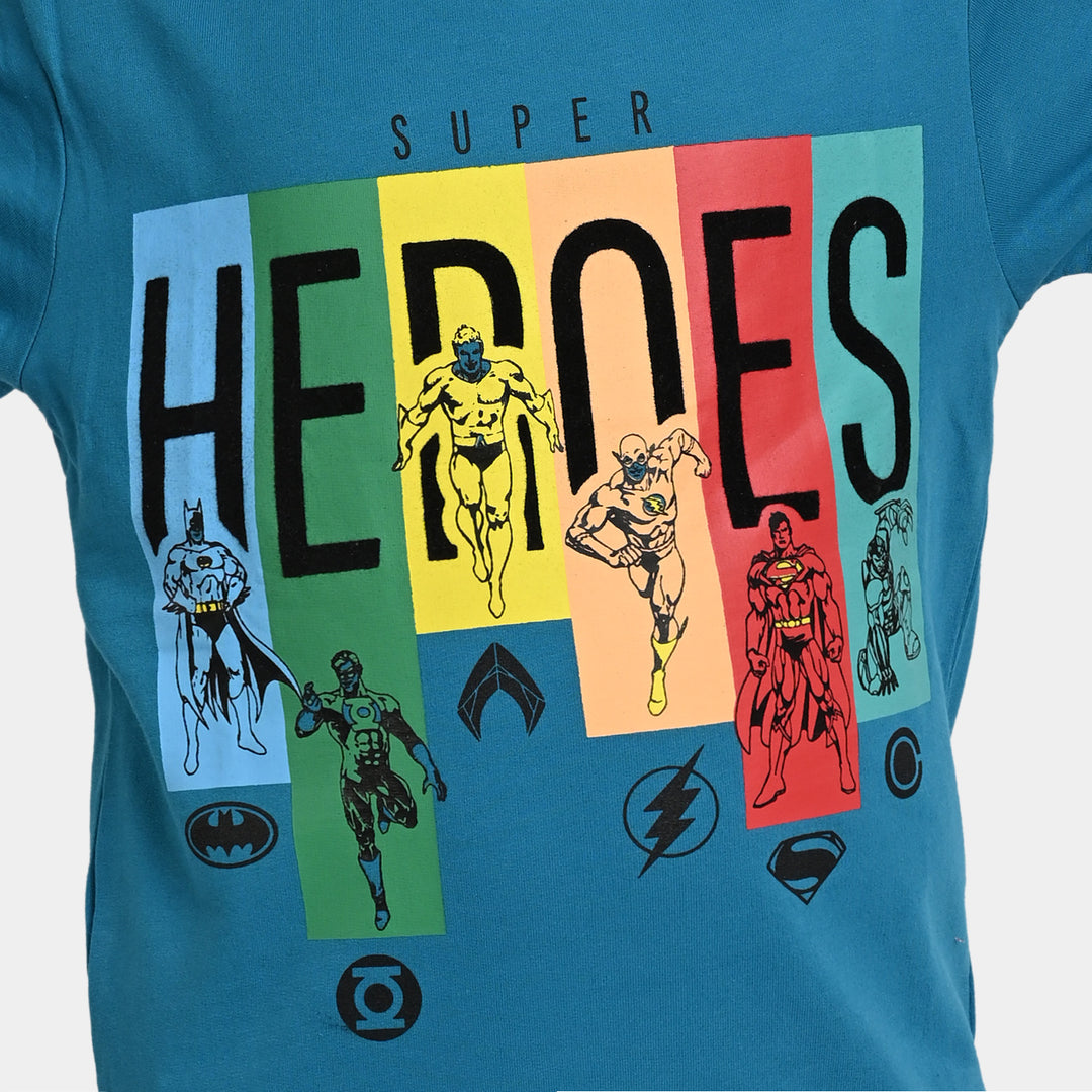 Boys Fleece Sweatshirt Heroes-Fjord Blue