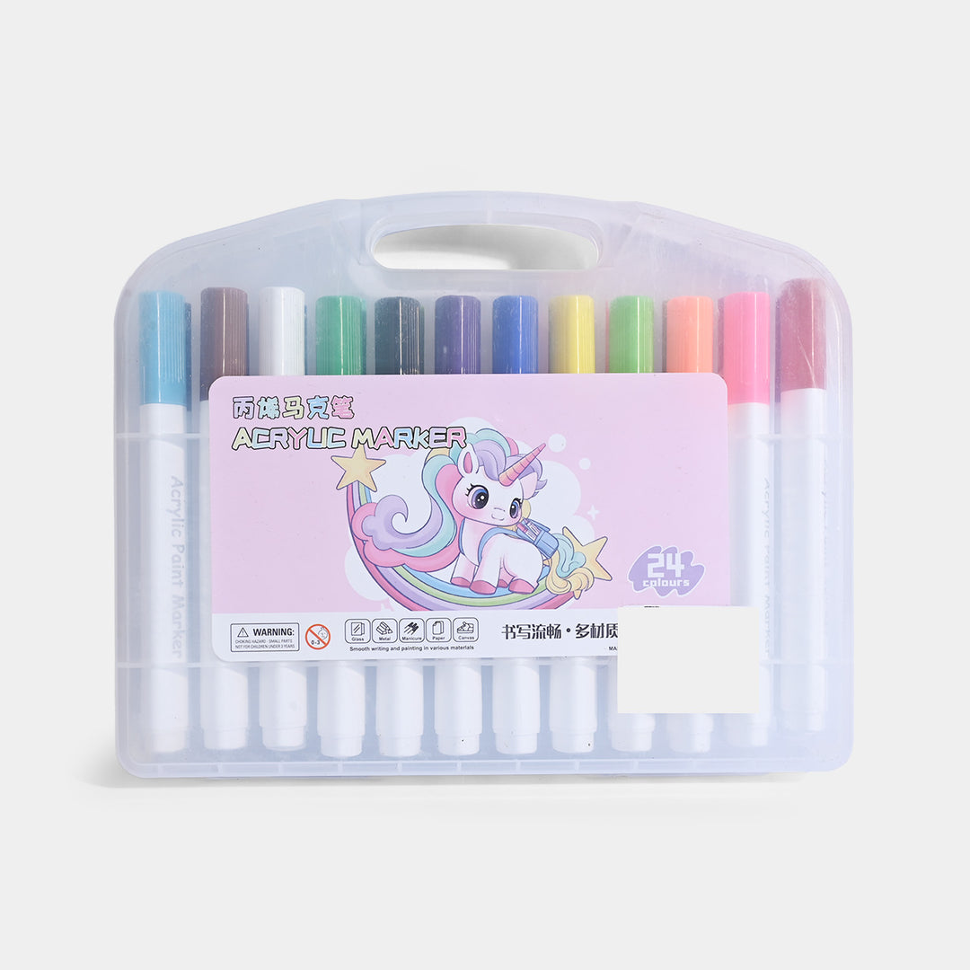 Acrylic Marker Pen Set – 24 Pieces