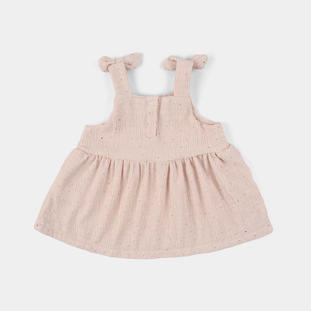 Infant Girls Poly Crinkle 2-Piece Suit (Shine Studs) - Pink