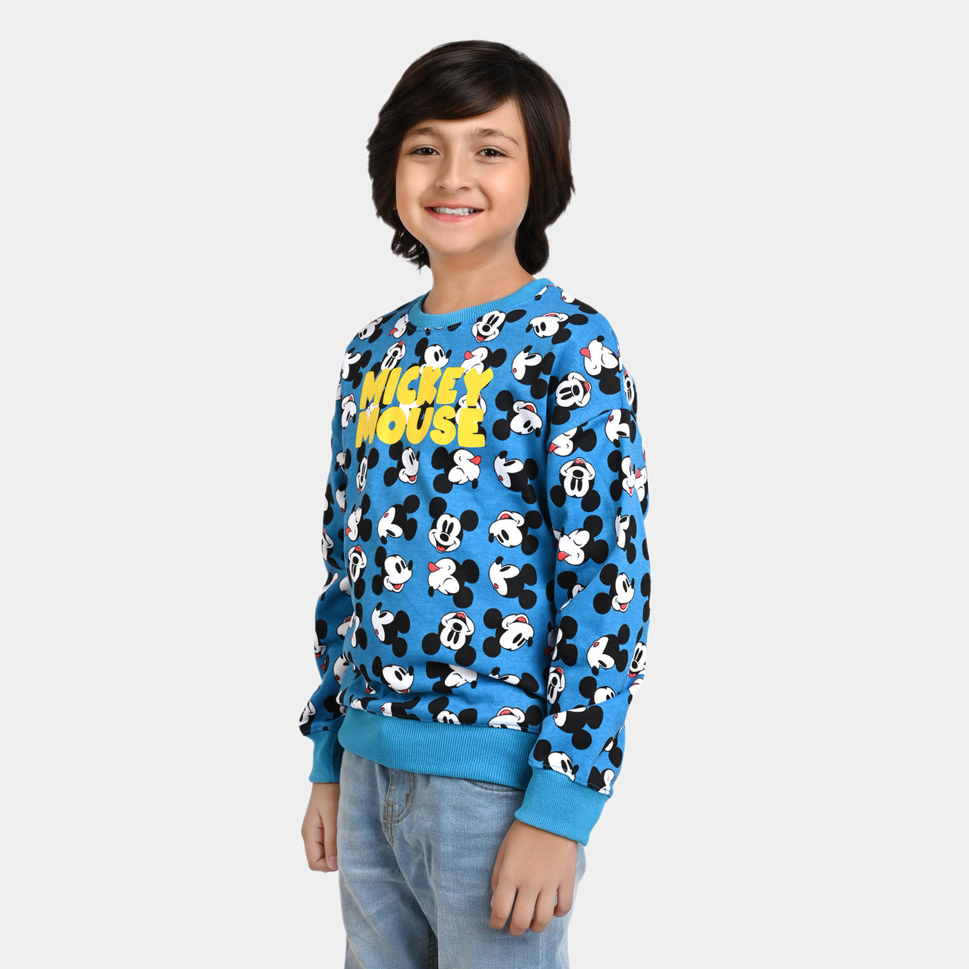 Boys Fleece Sweatshirt Mickey-Blue Jay