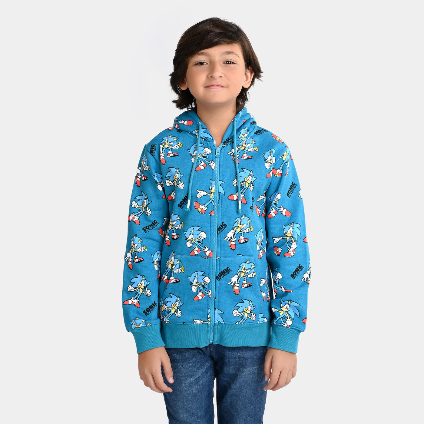 Boys Fleece Knitted Jacket Sonic-E-Blue