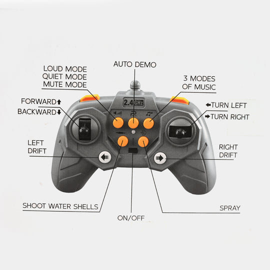 2.4G Remote Control Drift Tank for Kids
