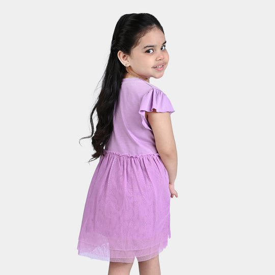 Girls Cotton Jersey Knitted Frock Character