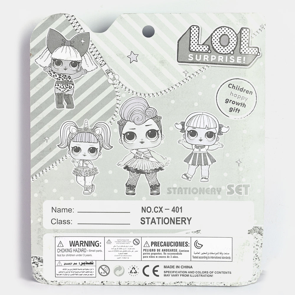 Character Stationery Set With Wrist watch For Kids