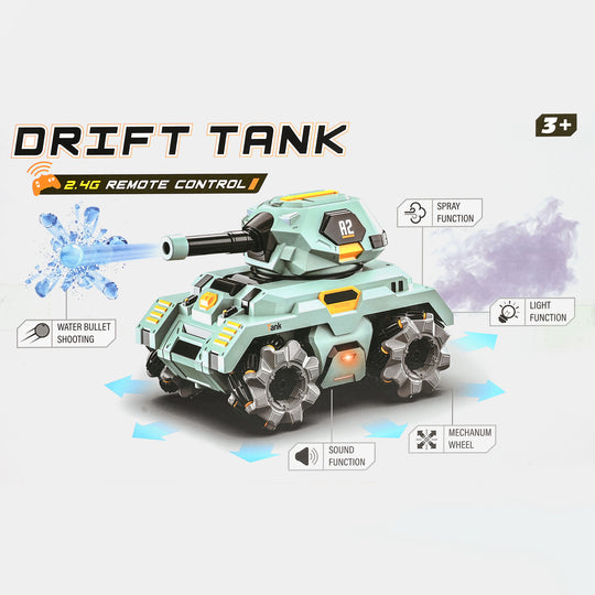 2.4G Remote Control Drift Tank for Kids
