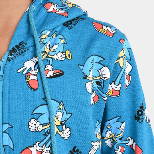 Boys Fleece Knitted Jacket Sonic-E-Blue