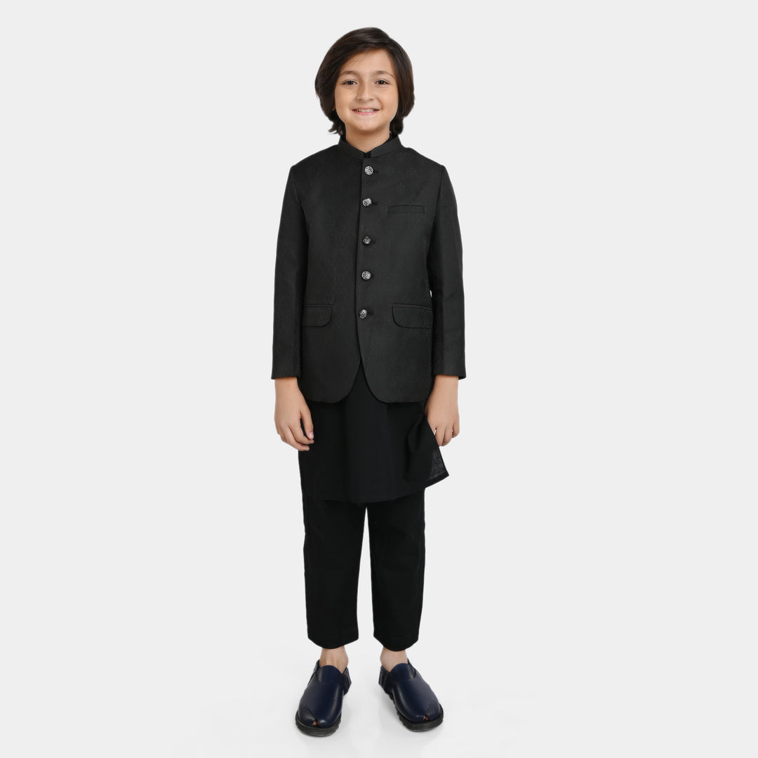 Boys Jamawar Prince Coat -BLACK Price in Pakistan Bachaa Party