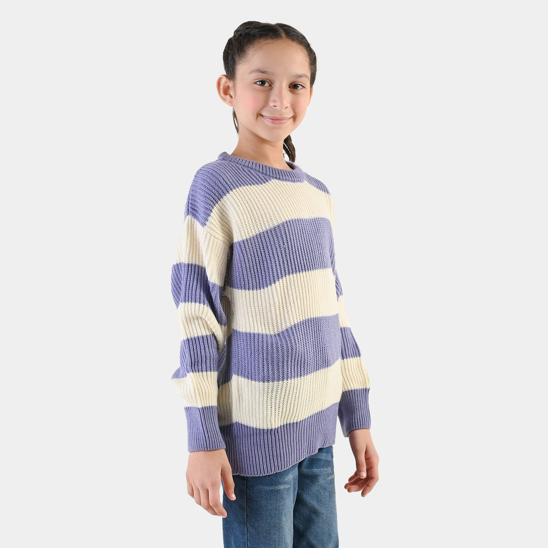 Girls Acrylic Sweater zebra