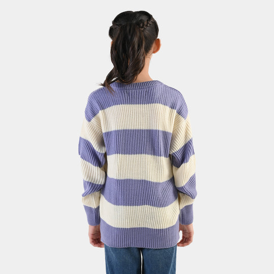 Girls Acrylic Sweater zebra
