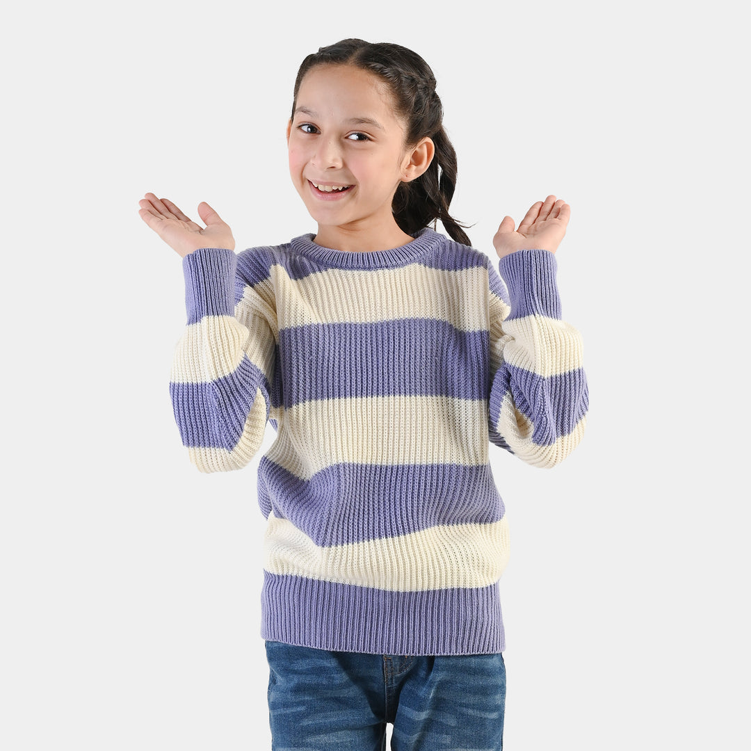 Girls Acrylic Sweater zebra